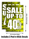 Sale Up to 40% A-Frame Signs, Decals, or Panels