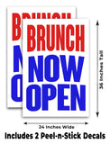 Brunch Now Open A-Frame Signs, Decals, or Panels