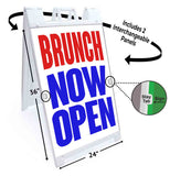 Brunch Now Open A-Frame Signs, Decals, or Panels