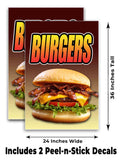 Burgers A-Frame Signs, Decals, or Panels
