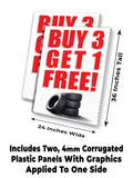 Buy 3 Get 1 Free Tires A-Frame Signs, Decals, or Panels