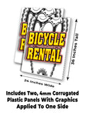 Bycycle Rental A-Frame Signs, Decals, or Panels
