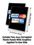 Credit Cards Logos A-Frame Signs, Decals, or Panels