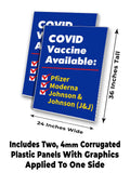 Vaccine Available A-Frame Signs, Decals, or Panels