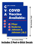 Vaccine Available A-Frame Signs, Decals, or Panels