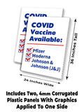 Vaccine Available A-Frame Signs, Decals, or Panels
