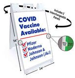Vaccine Available A-Frame Signs, Decals, or Panels