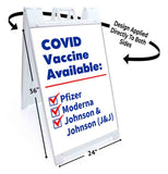 Vaccine Available A-Frame Signs, Decals, or Panels
