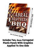 Cabral Brothers BBQ A-Frame Signs, Decals, or Panels