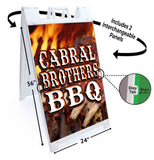 Cabral Brothers BBQ A-Frame Signs, Decals, or Panels
