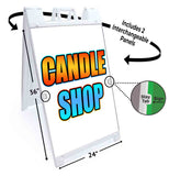 Candle Shop A-Frame Signs, Decals, or Panels