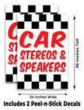 Car Stereos and Speakers A-Frame Signs, Decals, or Panels