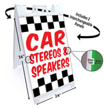 Car Stereos and Speakers A-Frame Signs, Decals, or Panels