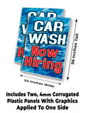 Car Wash Now Hiring A-Frame Signs, Decals, or Panels
