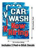 Car Wash Now Hiring A-Frame Signs, Decals, or Panels