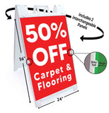 Carpet & Flooring 50% Off A-Frame Signs, Decals, or Panels