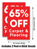 Carpet & Flooring 65% Off A-Frame Signs, Decals, or Panels
