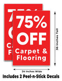 Carpet & Flooring 75% Off A-Frame Signs, Decals, or Panels