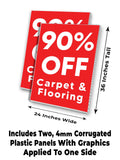 Carpet & Flooring 90% Off A-Frame Signs, Decals, or Panels