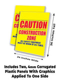 Construction Zone A-Frame Signs, Decals, or Panels