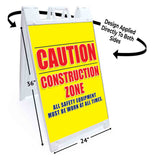 Construction Zone A-Frame Signs, Decals, or Panels