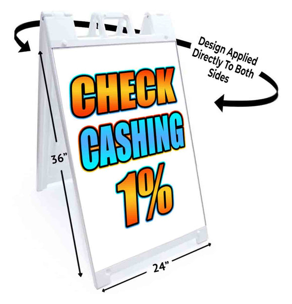 Check Cashing 1% A-Frame Signs, Decals, or Panels