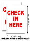 Check In Here A-Frame Signs, Decals, or Panels