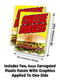 Cheese Burgers A-Frame Signs, Decals, or Panels