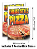 Chicago Style Pizza A-Frame Signs, Decals, or Panels