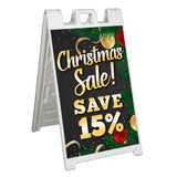 Xmas Sale Save 15% A-Frame Signs, Decals, or Panels