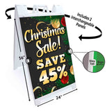 Xmas Sale Save 45% A-Frame Signs, Decals, or Panels