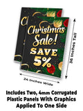 Xmas Sale Save 5% A-Frame Signs, Decals, or Panels