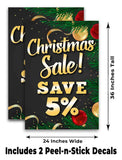Xmas Sale Save 5% A-Frame Signs, Decals, or Panels