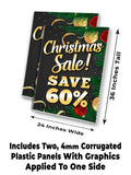 Xmas Sale Save 60% A-Frame Signs, Decals, or Panels