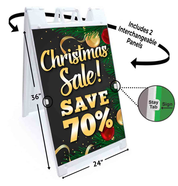 Xmas Sale Save 70% A-Frame Signs, Decals, or Panels
