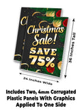 Xmas Sale Save 75% A-Frame Signs, Decals, or Panels