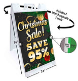 Xmas Sale Save 95% A-Frame Signs, Decals, or Panels