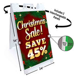 Christmas Sale Save 45% A-Frame Signs, Decals, or Panels