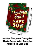 Christmas Sale Save 50% A-Frame Signs, Decals, or Panels