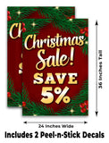 Christmas Sale Save 5% A-Frame Signs, Decals, or Panels