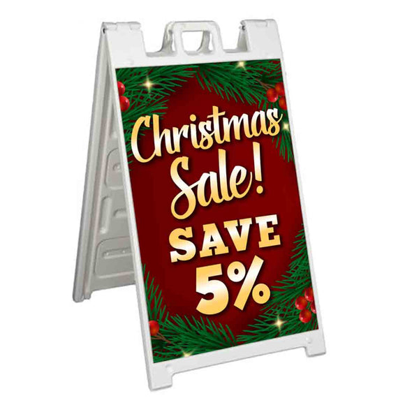 Christmas Sale Save 5% A-Frame Signs, Decals, or Panels