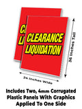 Clearance Liquidation A-Frame Signs, Decals, or Panels