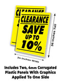 Clearance Save up to 10% A-Frame Signs, Decals, or Panels