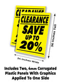 Clearance Save up to 20% A-Frame Signs, Decals, or Panels