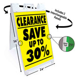 Clearance Save up to 30% A-Frame Signs, Decals, or Panels