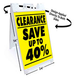 Clearance Save up to 40% A-Frame Signs, Decals, or Panels