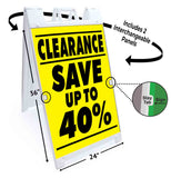 Clearance Save up to 40% A-Frame Signs, Decals, or Panels
