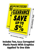 Clearance Save up to 5% A-Frame Signs, Decals, or Panels