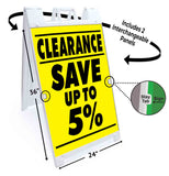 Clearance Save up to 5% A-Frame Signs, Decals, or Panels