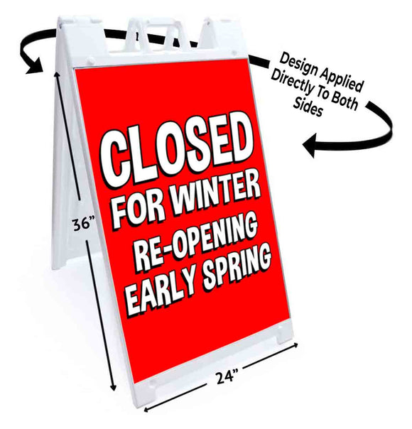 Closed For Winter A-Frame Signs, Decals, or Panels